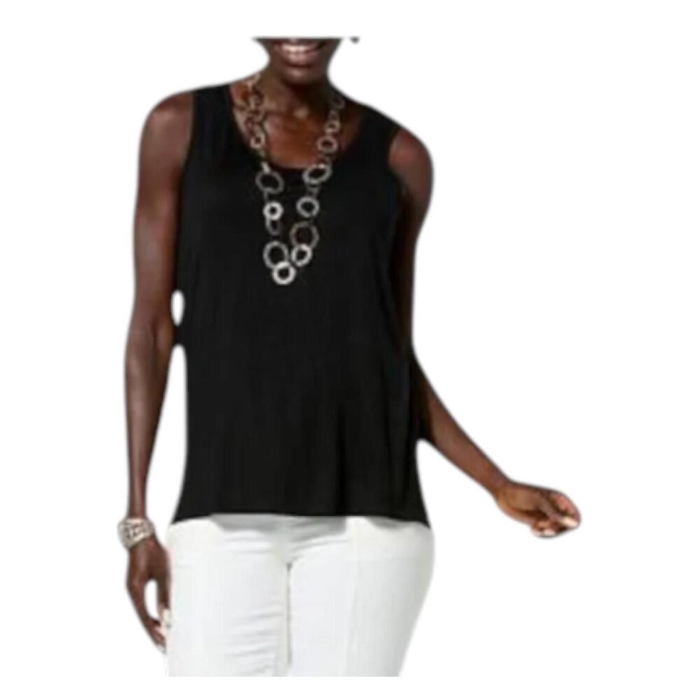 WynneLayers Women's Scoop Neck Tank Black - Regular
